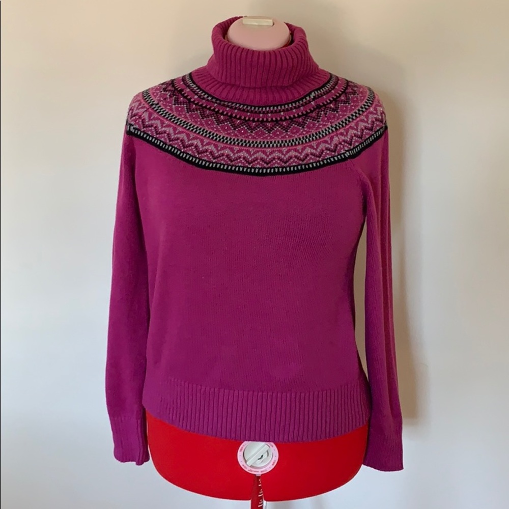 Charter Club Magenta Turtleneck PM Ski Wear